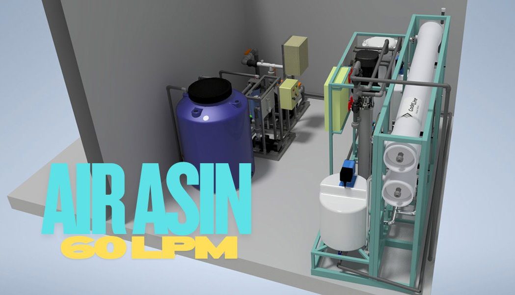 pengolahan air asin 60 liter per menit